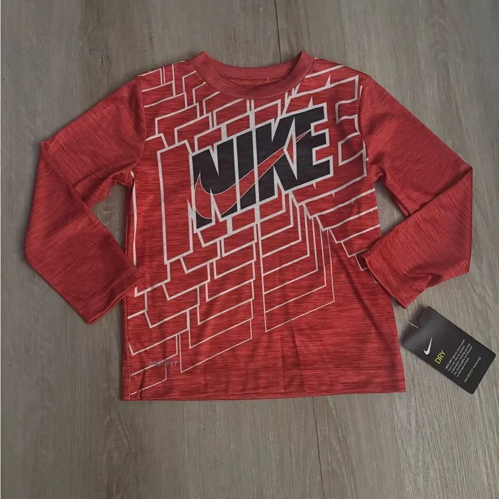 Nike Kids Red Long Sleeve Shirt